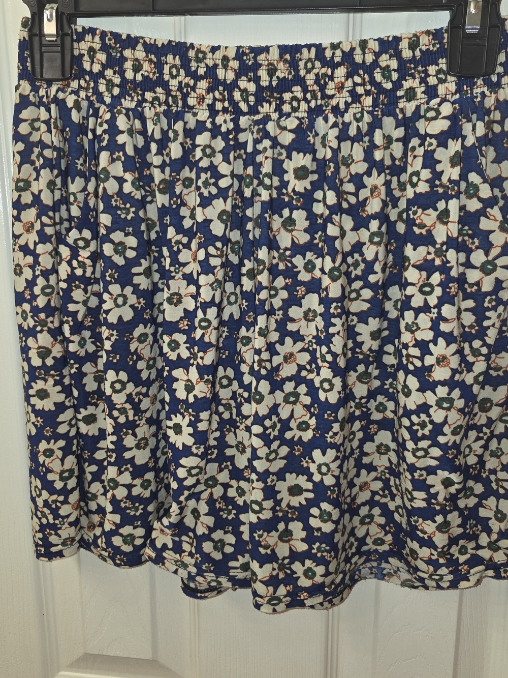 Blue Floral Elastic-Waist Kid's Shorts